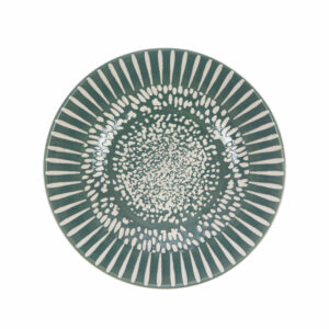 165378 - Cades design amadeus assiette creuse poke bowl vert nature fleurs Opaline