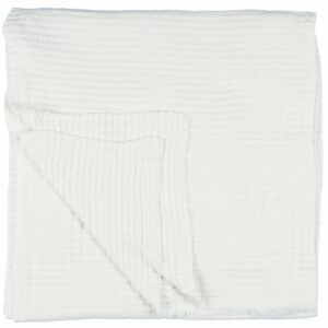 6882-11 Plaid couvre-lit coton blanc côtelé fin Ib Laursen