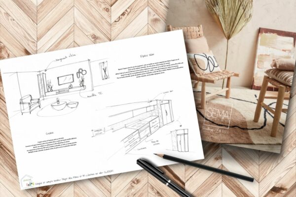 décoration intérieur prestation architecteur décorateur croquis dessins